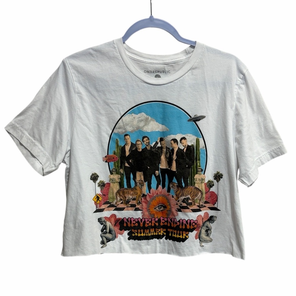 OneRepublic Never Ending Summer Tour 2022 Graphic Crop Tee Size L